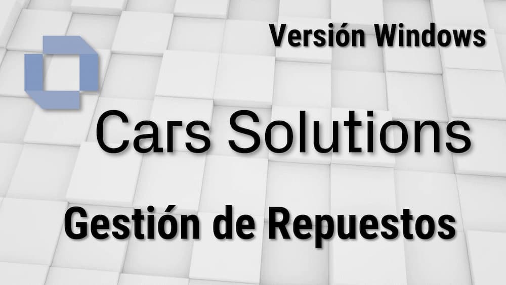 Cars Solutions (Windows) Gestión de Repuestos - Circuito de Venta